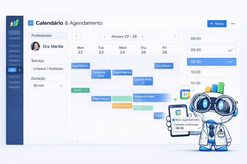 Agendamento 24/7 via WhatsApp